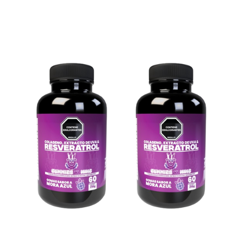 🍇 Resveratrol Gummies Vi King + Colágeno | Belleza y Vitalidad en 1 Solo Paso