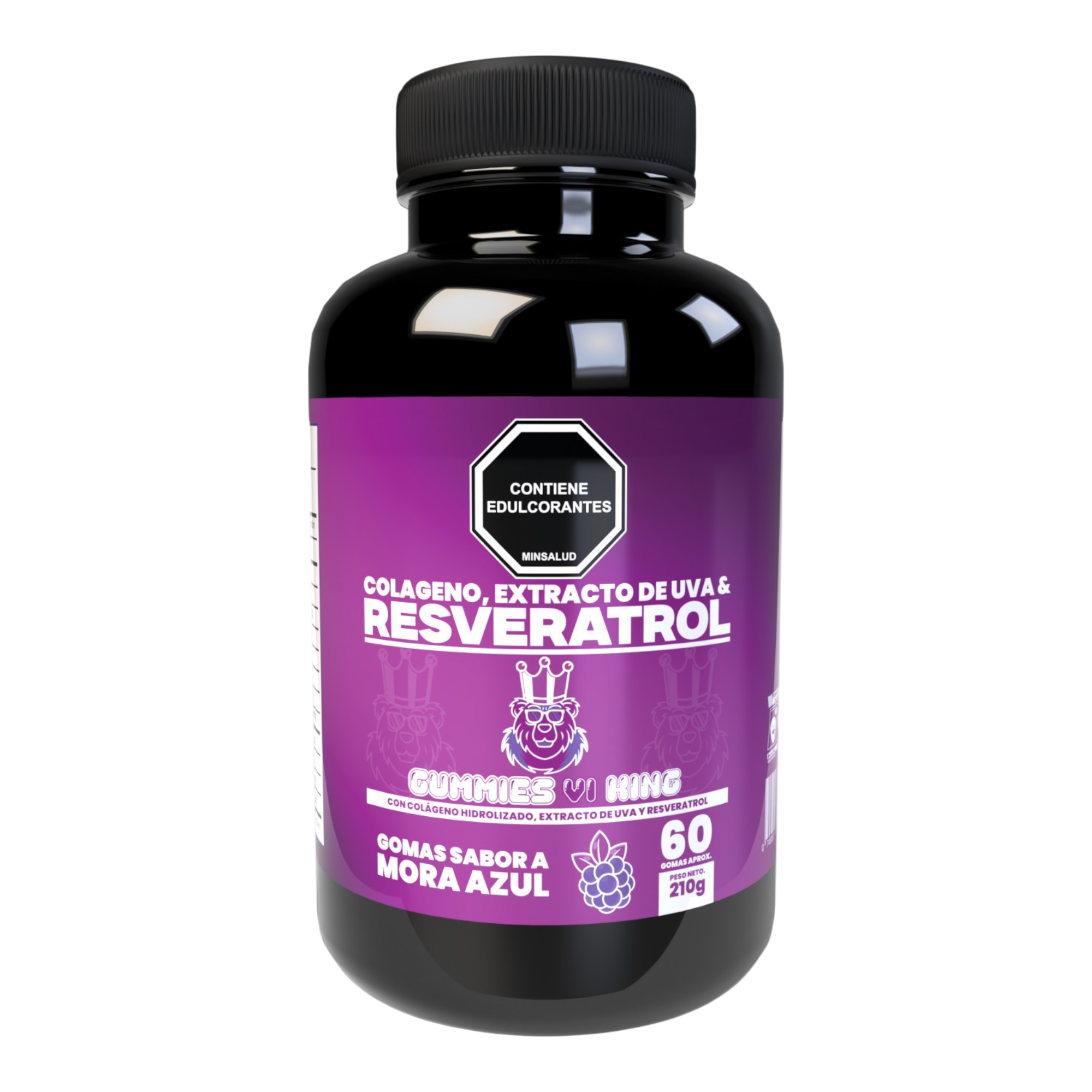🍇 Resveratrol Gummies Vi King + Colágeno | Belleza y Vitalidad en 1 Solo Paso